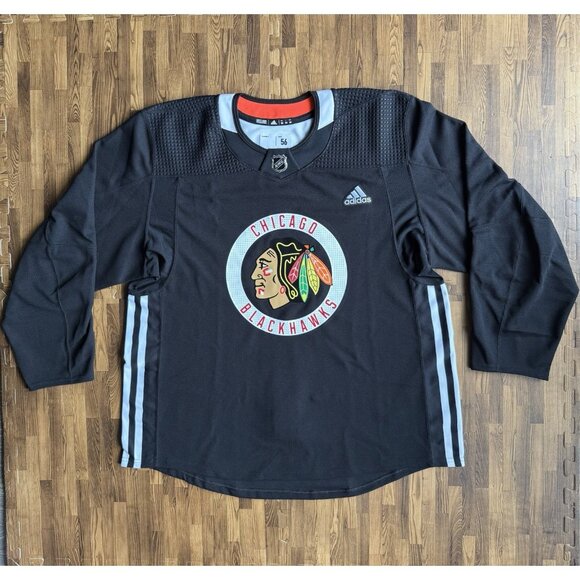 Adidas NHL Chicago Blackhawks Men Size 56 2XL Practice Authentic Jersey MIC - Picture 2 of 16